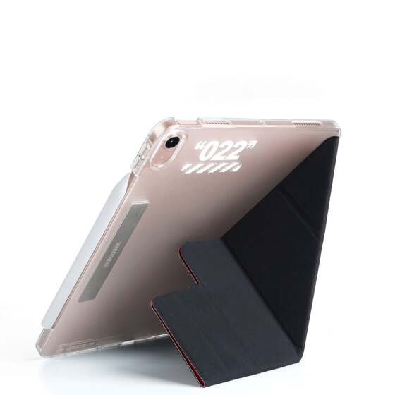 Apple iPad Air 10.9 2020 (4.Nesil) Kılıf SkinArma Kalemlikli Arkası Şeffaf Standlı Magnetik Taihi Sora Kılıf
