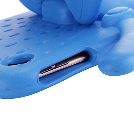 Apple iPad Mini 1 Kelebek Figürlü Silikon Çocuk Tablet Standlı Kılıf