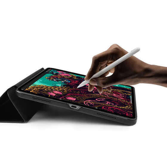 Apple iPad Pro 11 2018 Wiwu Ayrılabilen Magnetik Standlı Pu Deri Tablet Kılıfı