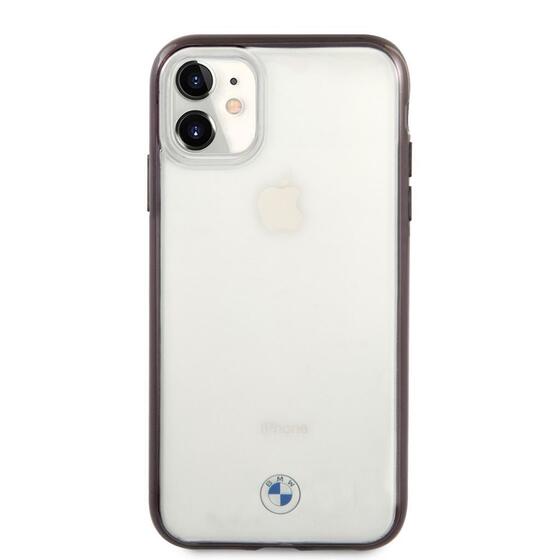 Apple iPhone 11 Kılıf BMW Transparan Elektroplatin Kenar Kaplama Dizayn Kapak