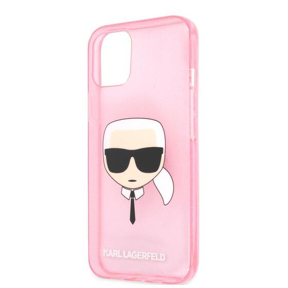 Apple iPhone 11 Kılıf Karl Lagerfeld Transparan Karl Head Dizayn Kapak