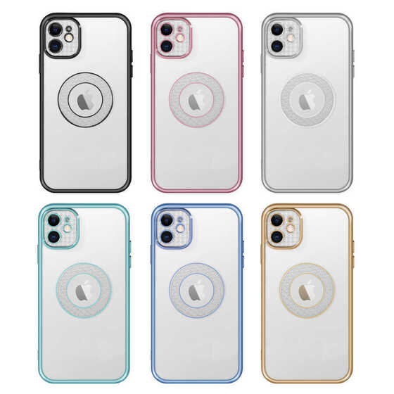 Apple iPhone 11 Kılıf Parlak Pastel Renkli Logo Etrafı Işlemeli Kamera Korumalı Moda Lux Silikon