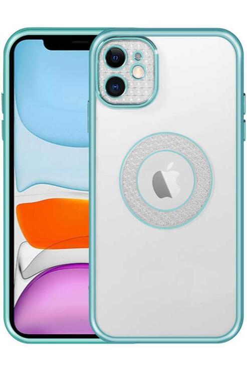 Apple iPhone 11 Kılıf Parlak Pastel Renkli Logo Etrafı Işlemeli Kamera Korumalı Moda Lux Silikon