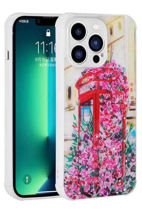 Apple iPhone 11 Pro Max Kılıf Kamera Korumalı Simli Renkli Tasarım Silikon