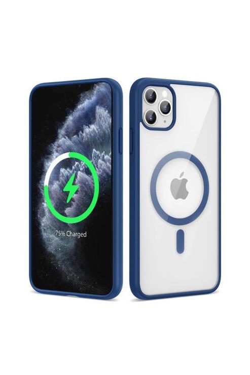 Apple iPhone 11 Pro Max Kılıf Magsafe Wireless Şarj Özellikli Silikon Ege Kapak