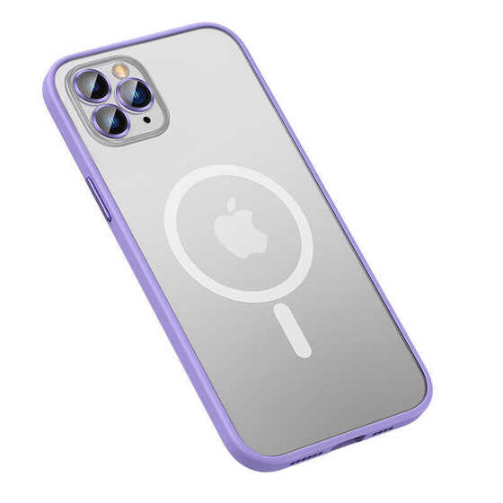 Apple iPhone 11 Pro Max Kılıf Mokka Wireless Kamera Lens Korumalı Mat Kapak