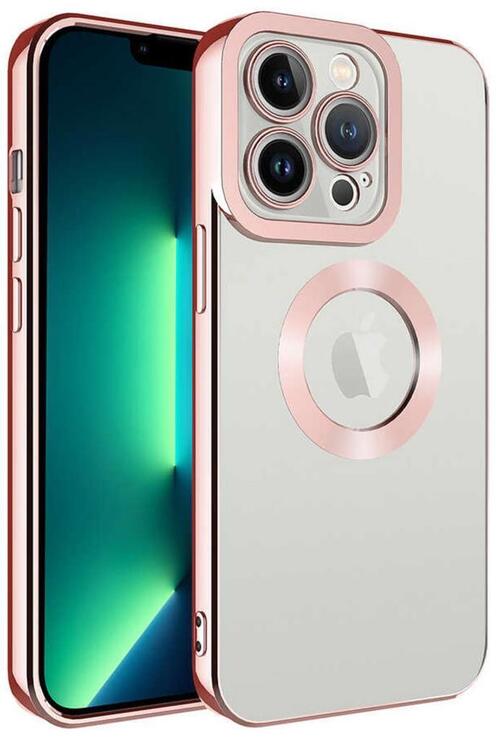 Apple iPhone 11 Pro Max Köşeleri Renkli Şeffaf Kamera Korumalı Silikon Luxury Kapak
