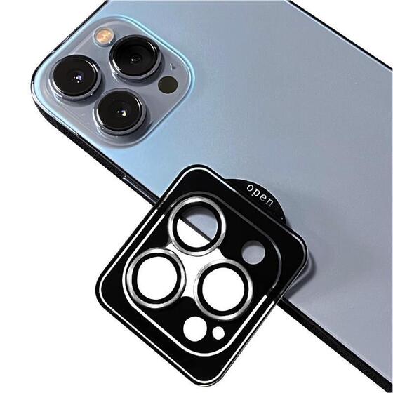 Apple iPhone 11 Pro Max Uyumlu CL-09 ​​​​Kamera Lens Koruyucu Kolay Takma Aparatlı