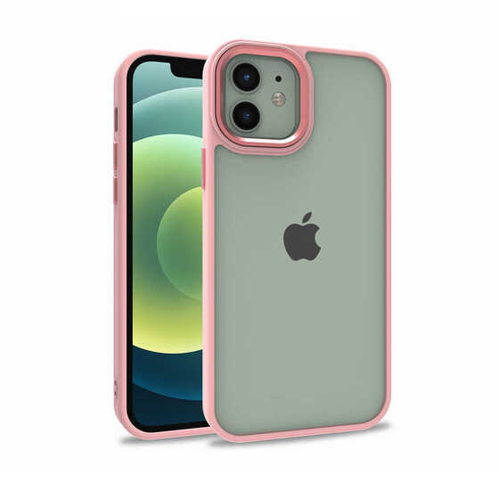 Apple iPhone 12 Kılıf Kamera Korumalı Mat Renkli Silikon