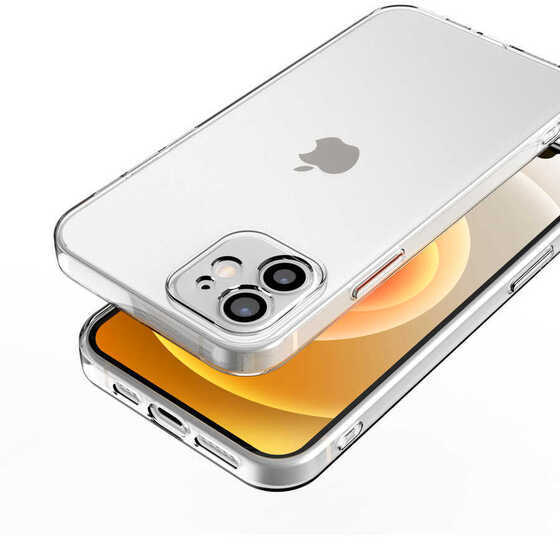 Apple iPhone 12 Kılıf Kamera Korumalı Süper Silikon Kapak