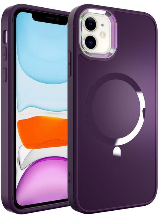 Apple iPhone 12 Kılıf Magsafe Wireless Şarj Özellikli Renkli Kamera Çıkıntılı Mat Kapak