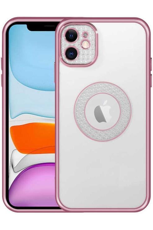 Apple iPhone 12 Kılıf Parlak Pastel Renkli Logo Etrafı Işlemeli Kamera Korumalı Moda Lux Silikon