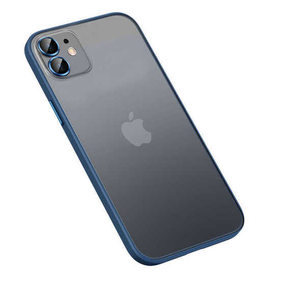 Apple iPhone 12 Kılıf Retro Kamera Lens Korumalı Renkli Lüx Mat Kapak