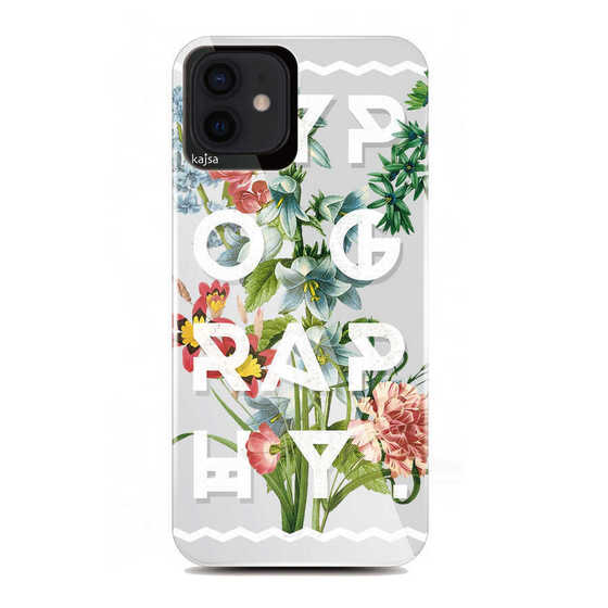 Apple iPhone 12 Pro Kılıf Çiçek Desenli Kajsa Floral Kapak