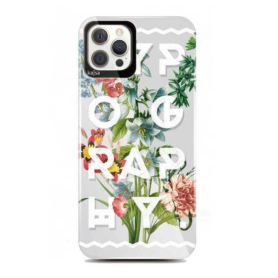 Apple iPhone 12 Pro Max Kılıf Çiçek Desenli Kajsa Floral Kapak