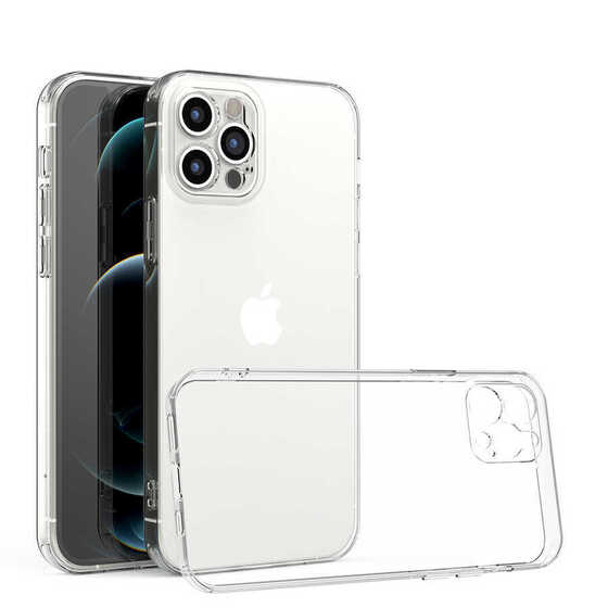 Apple iPhone 12 Pro Max Kılıf Kamera Korumalı Süper Silikon Kapak