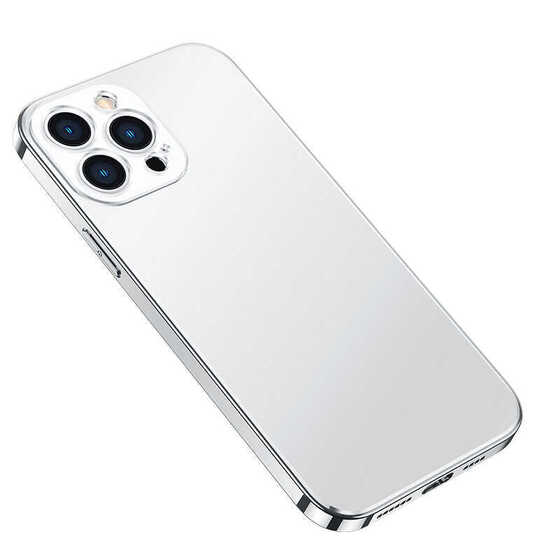 Apple iPhone 12 Pro Max Kılıf Kenarları Renkli Magsafe Kamera Koruma Silikon