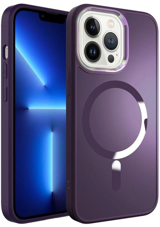 Apple iPhone 12 Pro Max Kılıf Magsafe Wireless Şarj Özellikli Renkli Kamera Çıkıntılı Mat Kapak