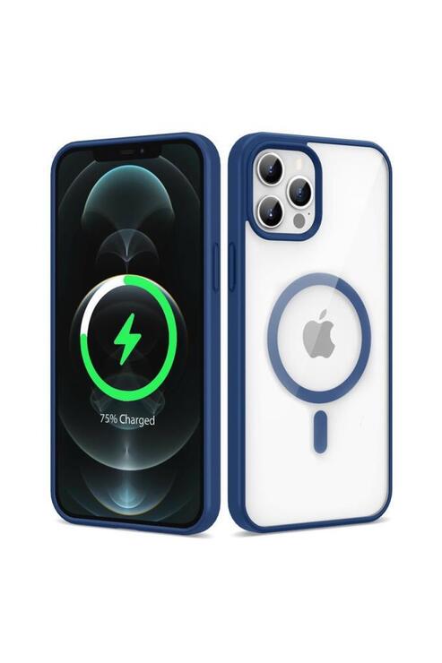 Apple iPhone 12 Pro Max Kılıf Magsafe Wireless Şarj Özellikli Silikon Ege Kapak