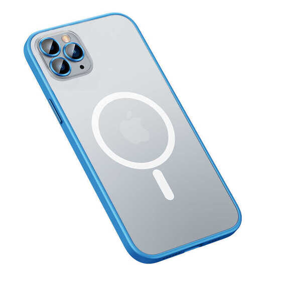 Apple iPhone 12 Pro Max Kılıf Mokka Wireless Kamera Lens Korumalı Mat Kapak