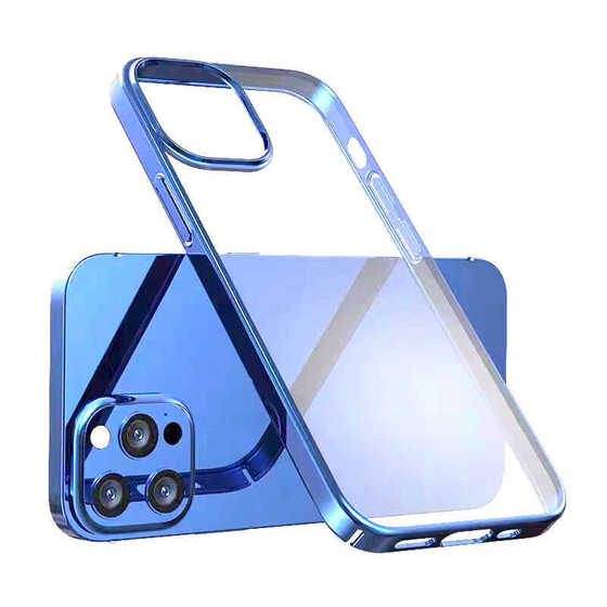 Apple iPhone 12 Pro Max Kılıf Ultra İnce Sert Kenarları Renkli Kapak