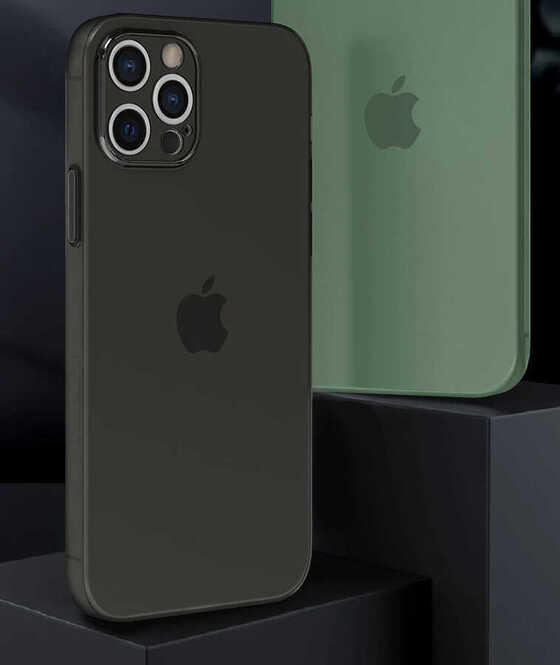 Apple iPhone 12 Pro Max Kılıf Ultra Ince Mat Kamera Korumalı Silikon