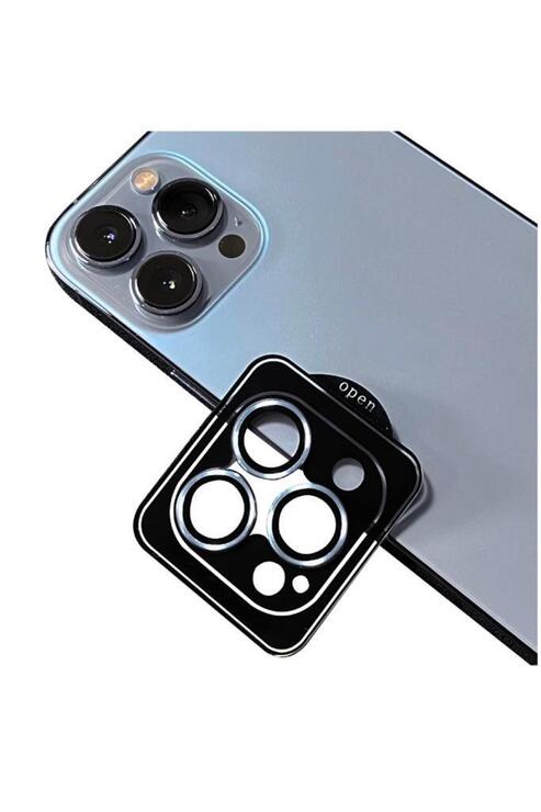 Apple iPhone 12 Pro Max Uyumlu CL-09 ​​​​Kamera Lens Koruyucu Kolay Takma Aparatlı