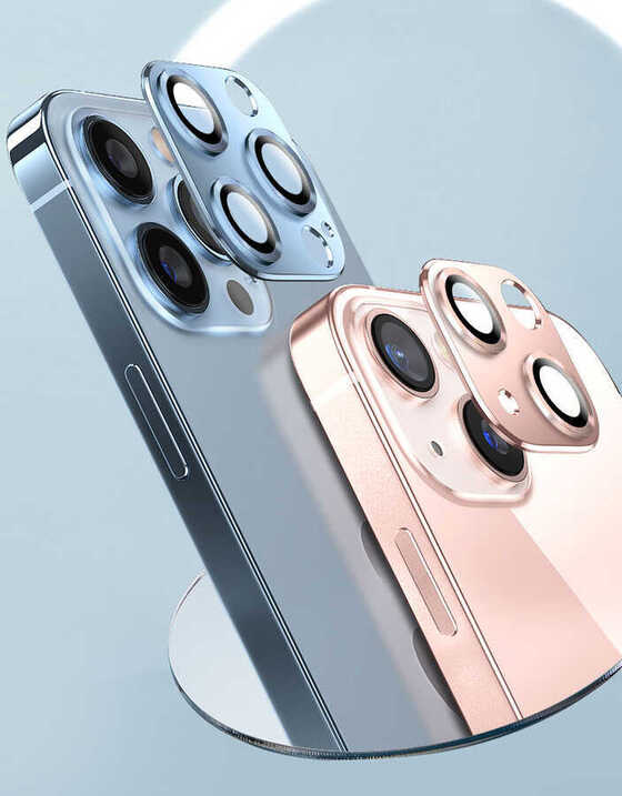 Apple iPhone 13 Mini CL-03 ​​​​Kamera Lens Koruyucu Metal Cam Koruma