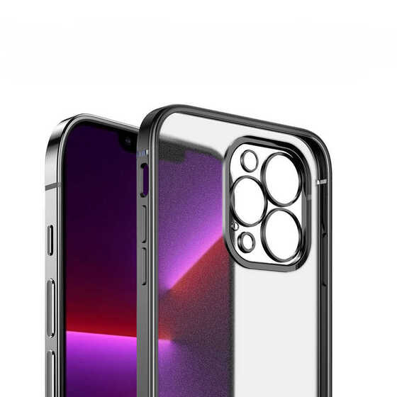 Apple iPhone 13 Mini Kılıf Mat Gbox Renkli Kenar Lüx Silikon