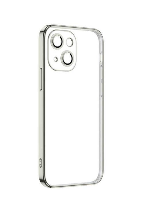 Apple iPhone 13 Mini Kılıf Şeffaf Elektroplatin Kamera Korumalı Silikon