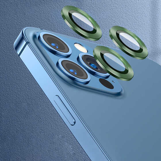 Apple iPhone 13 Pro CL-07 Kamera Lens Koruyucu Taşlı Tasarım