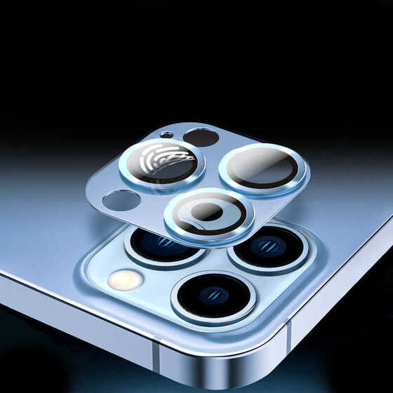 Apple iPhone 13 Pro Max CL-03 ​​​​Kamera Lens Koruyucu Metal Cam Koruma