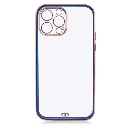 Apple iPhone 13 Pro Max Kılıf Kamera Korumalı Kenarları Renkli Şeffaf Voit Silikon