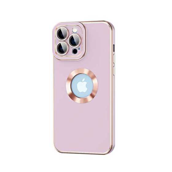 Apple iPhone 13 Pro Max Kılıf Kamera Korumalı Logo Çevresi Halka Tasarım Lüx Kapak