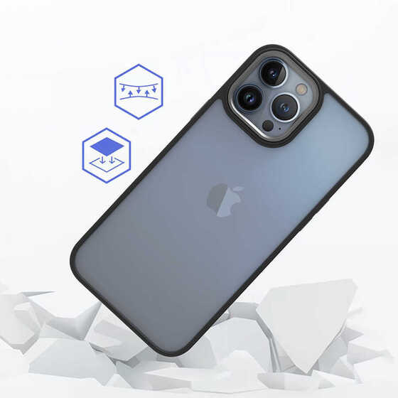 Apple iPhone 13 Pro Max Kılıf Kamera Korumalı Mat Renkli Silikon