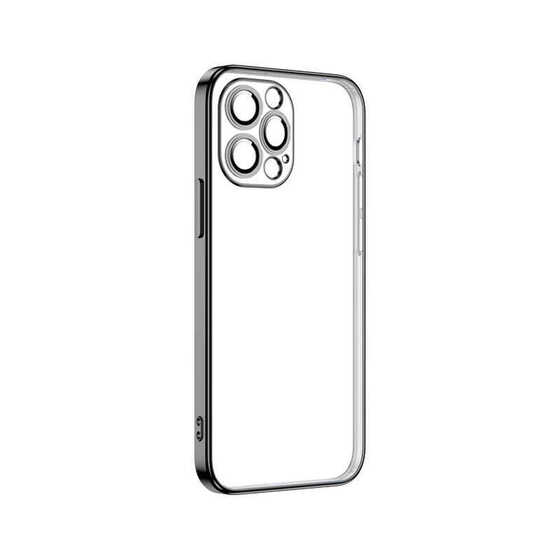 Apple iPhone 13 Pro Max Kılıf Şeffaf Elektroplatin Kamera Korumalı Silikon