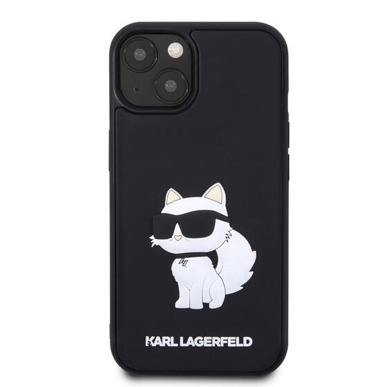 Apple iPhone 14 Kılıf Karl Lagerfeld 3D Rubber Choupette Dizayn Kapak
