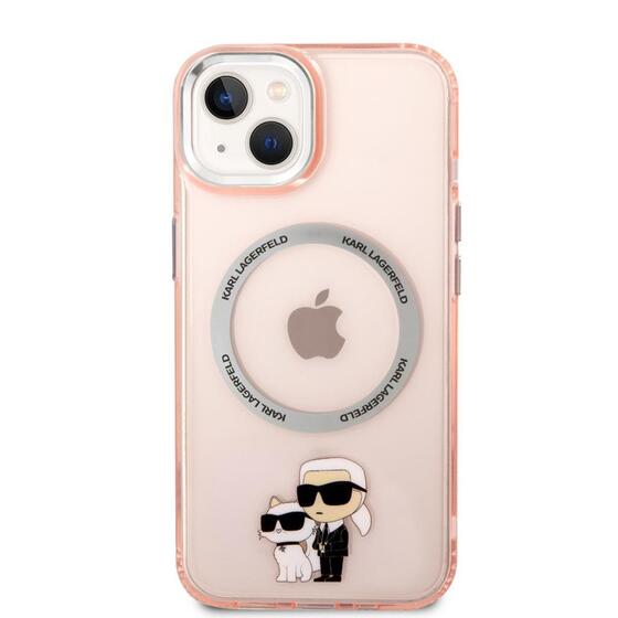 Apple iPhone 14 Kılıf Karl Lagerfeld Magsafe Şarj Özellikli K&C Dizayn Kapak