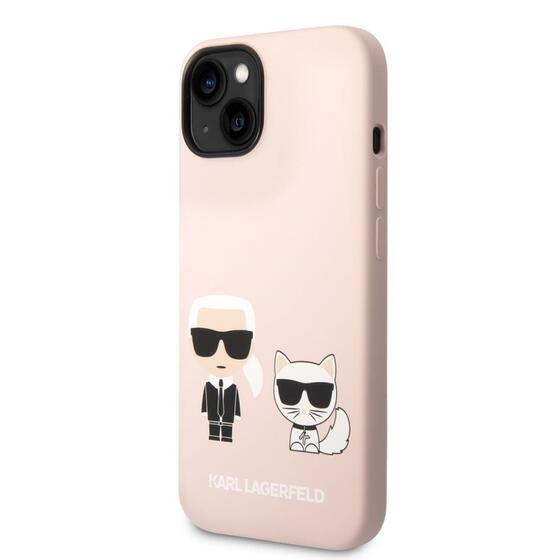 Apple iPhone 14 Kılıf Karl Lagerfeld Magsafe Şarj Özellikli Silikon K&C Dizayn Kapak