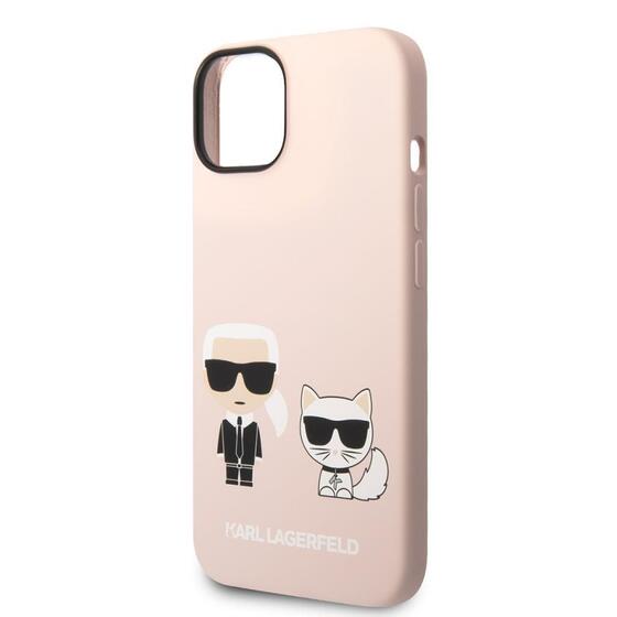 Apple iPhone 14 Kılıf Karl Lagerfeld Magsafe Şarj Özellikli Silikon K&C Dizayn Kapak