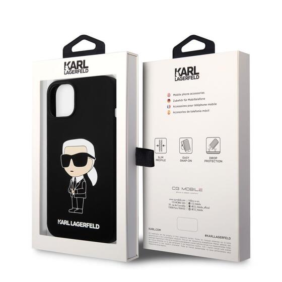 Apple iPhone 14 Kılıf Karl Lagerfeld Magsafe Şarj Özellikli Silikon Karl Dizayn Kapak