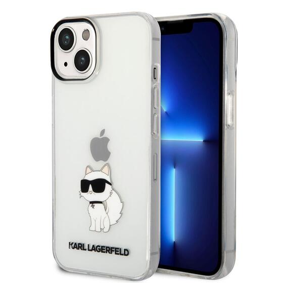 Apple iPhone 14 Kılıf Karl Lagerfeld Transparan Choupette Dizayn Kapak