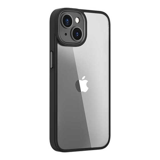 Apple iPhone 14 Plus Kılıf Wiwu Lens Korumalı Renkli Kenar Arkası Şeffaf Vivid Clear Kapak