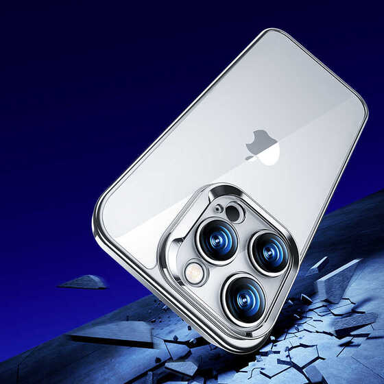 Apple iPhone 14 Pro Kılıf Benks Electroplating TPU Kapak Ekran Koruyucu Hediyeli