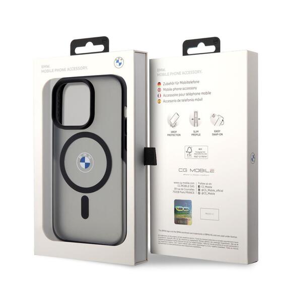 Apple iPhone 14 Pro Kılıf BMW Magsafe Şarj Özellikli Transparan Logolu İmza Dizayn Kapak