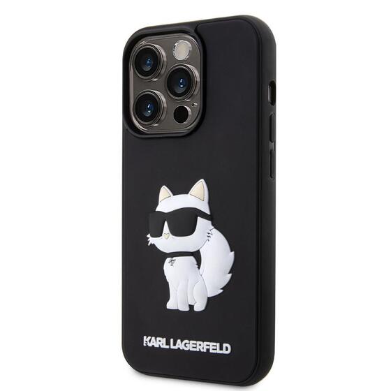 Apple iPhone 14 Pro Kılıf Karl Lagerfeld 3D Rubber Choupette Dizayn Kapak