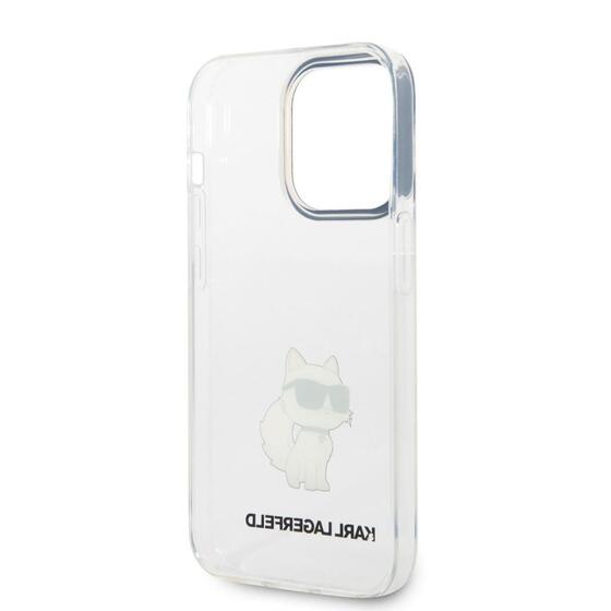 Apple iPhone 14 Pro Kılıf Karl Lagerfeld Transparan Choupette Dizayn Kapak