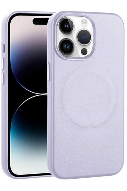 Apple iPhone 14 Pro Kılıf PU Deri Magsafe Wireless Şarj Özellikli Derix Kapak