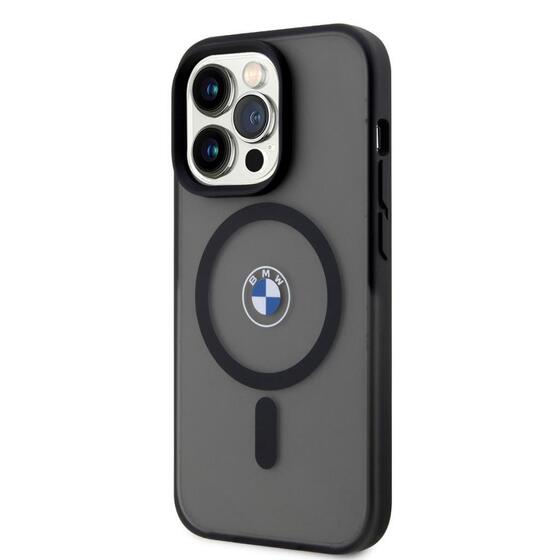 Apple iPhone 14 Pro Max Kılıf BMW Magsafe Şarj Özellikli Transparan Logolu İmza Dizayn Kapak