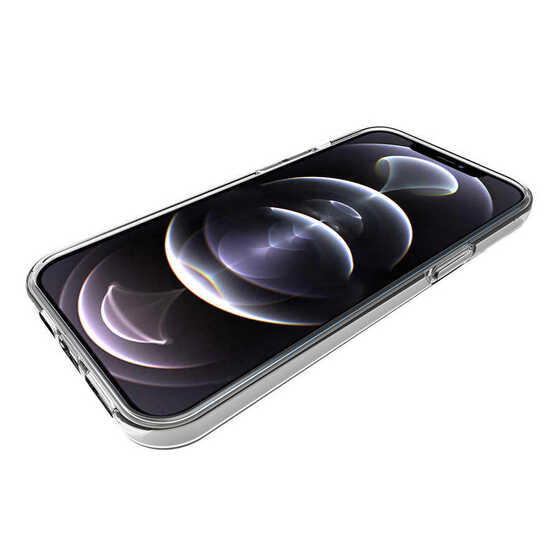 Apple iPhone 14 Pro Max Kılıf İnce ve Esnek Şeffaf Süper Silikon